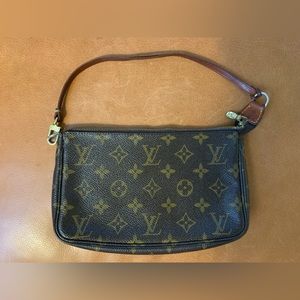 LV brown monogram pochette *authentic*